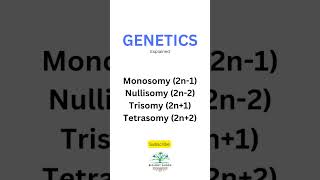 Monosomy Nullisomy Trisomy and Tetrasomy explained genetics biologybloom [upl. by Ellery]