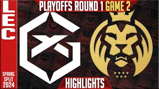 GX vs MDK Highlights Game 2  LEC Spring Playoffs 2024 Lower R1  GiantX vs Mad Lions KOI G2 [upl. by Coppola]