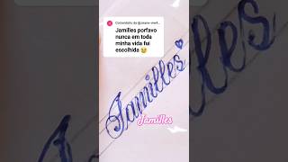 JAMILLES COMO  ESCREVER BONITO caligrafia handwriting [upl. by Weirick]