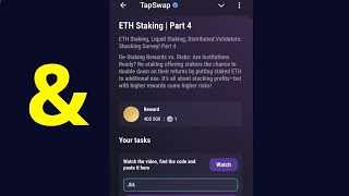 ETH Staking  Part 4  Tapswap Code [upl. by Narba]