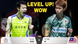 LEVEL UP  NG Tze YongMAS vs Wang Tzu WeiTPE  AMAZING Performance by NG Tze Yong [upl. by Aierdna]