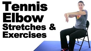 Tennis Elbow Stretches amp Exercises  Ask Doctor Jo [upl. by Enrobyalc644]