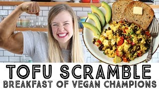 How To Make Tofu Scramble  Vegan Breakfast Recipe Easy [upl. by Assin]