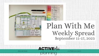 Plan With Me  Passion Planner Weekly Spread  September 1117 2023 [upl. by Neibaf]