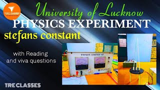 Stefans constant experiment with reading and viva questions by Shivam Sir [upl. by Ahtiekal]