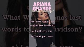 Do YOU know ALL these ARIANA GRANDE facts👀 Ep 129 arianagrande petedavidson quiz [upl. by Acinod]