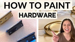 The Proper Way to Paint Drawer Pulls  Spray Painting Hardware and Hinges  Plus Extra Tips [upl. by Nwahsid510]