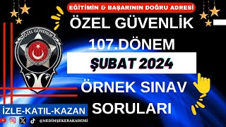 Özel Güvenlik 107 108 109 Dönem Sınavı Örnek Sınav Soruları Özel Güvenlik Sınav Soruları2024 [upl. by Goran339]