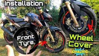 Install Wheel Cover in front tyre ⚡ Apache RTR 200Amazing Looks😍 [upl. by Jake]