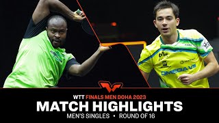 Quadri Aruna vs Hugo Calderano  MS R16  WTT Finals Men Doha 2023 [upl. by Auqinu]