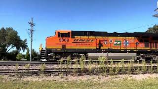 25th Anniversary BNSF Loco Train thru Leland Illinois☀️ [upl. by Valdis]