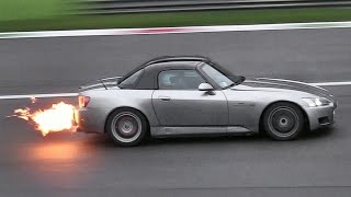 Honda S2000 Turbo Sound amp Spitting Flames On Track [upl. by Nnaycart]