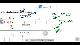 unit 10 lesson 8 to 10 finding the part whole and the percent [upl. by Einwahs]