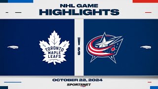 NHL Highlights  Maple Leafs vs Blue Jackets  October 22 2024 [upl. by Tihom]