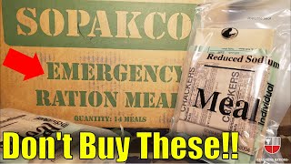 SOPAKCO MEAL INDIVIDUAL REVIEW Reduced Sodium MRE  Emergency Food Ration Meal Ready to Eat [upl. by Alroi]