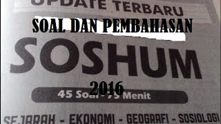 Soal SBMPTN 2016 Soal SBMPTN Soshum 2016  Pembahasan Soal SBMPTN Soshum Bag2 [upl. by Lek468]