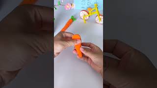 The carrot clay pen holder made of clay is simple a penamazingfact youtubeshorts [upl. by Hastie369]