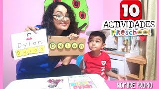 ¿Cómo trabajar el nombre propio en preescolar😉Juegos y Actividades [upl. by Annahavas]