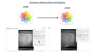 Compress iPhone  iPad photo without online or 3rd apps [upl. by Kuska]