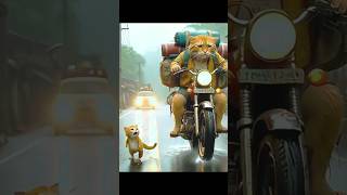 Cat children veep brother bike ai video trending  Shorts  viral video [upl. by Ocana841]