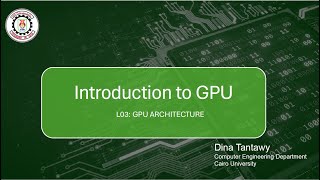 Parallel Computing  CMP 4005  GPU Architecture  Lecture 03 [upl. by Elorak]