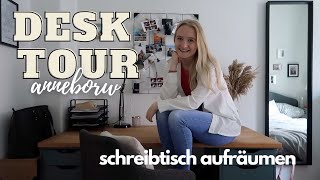 SCHREIBTISCH MAKEOVER amp DESK TOUR  Schreibtisch neu gestalten  Anne [upl. by Vasileior]