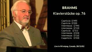 JEANPAUL SEVILLA  Brahms  Klavierstücke op 76 [upl. by Alda]