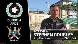 Stephen Gourley Post Match Interview  Dundela Vs Ards  19th October 2024 [upl. by Tallbot]