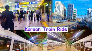 4K Korea Train Ride In Korea Move From Pyeongtaek Station To Suwon [upl. by Novikoff691]