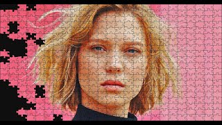 Lea Seydoux Puzzle Time Lapse 500pcs [upl. by Eldnik713]