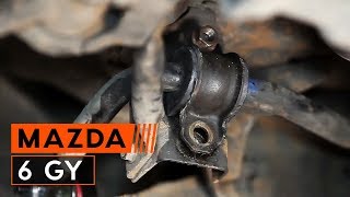 Hoe een stabilisatorstang rubbers achteraan vervangen op een MAZDA 6 GY HANDLEIDING  AUTODOC [upl. by Airdnassac]