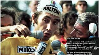 Tour De France winners 1969 to 1979 Merckx to Hinault [upl. by Loftis]