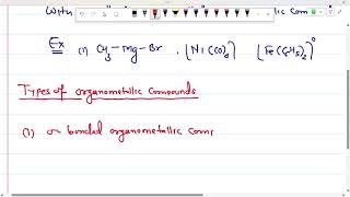 ORGANOMETALLIC COMPOUNDS [upl. by Llabmik295]