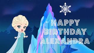 Happy Birthday Alexandra  greeting card video ❤️ [upl. by Alegnatal]