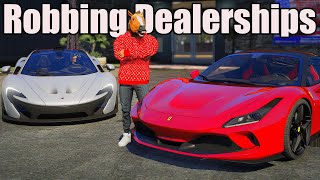 Robbing Dealerships With Treyten in GTA 5 RP [upl. by Risan]