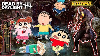 Kazama became blight in dbd 😱🔥  shinchan and his friends playing dead by daylight 😂  horror game [upl. by Coben481]