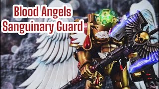 JOYTOY Warhammer 40k Blood Angels Sanguinary Guard with Encarmine Axe [upl. by Morette]