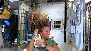 Karen Nyberg Shows How You Wash Hair in Space [upl. by Tilla]