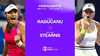 Emma Raducanu vs Peyton Stearns  2024 Seoul Round 1  WTA Match Highlights [upl. by Emil]