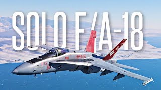 MY FIRST SOLO FA18 DOGFIGHT  DCS World Flight Sim Gameplay [upl. by Linson426]