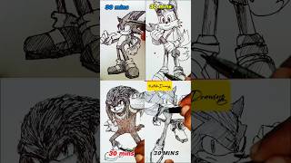 Pendrawing speed Sonic characters compilation in 10secs5mins2hrs drawing art shorts sonic [upl. by Rosabel10]