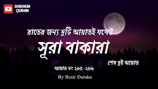 রাতের জন্য দুটি আয়াতই যথেষ্ট । baqarah last 2 ayat। 10X । By Besir Duraku। Shikhun quran [upl. by Fernyak56]