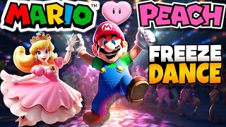 Super Mario Freeze Dance 💘 Just Dance  GoNoodle  Brain Break  Dance Party [upl. by Boothe]