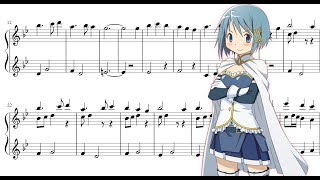 Conturbatio  Piano  Puella Magi Madoka Magica sheet music [upl. by Martz682]