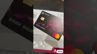 Axis Bank Rewards Credit Card unboxing [upl. by Sido924]