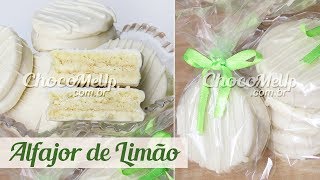 ALFAJOR DE LIMÃO com Recheio de TRUFA DE LIMÃO  Páscoa  Receita ChocoMeUp [upl. by Carita306]