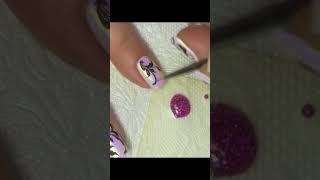 Romantisches Schnörkel Nageldesign shorts nailart nageldesign easynailart einfachesnageldesign [upl. by Atinuj]