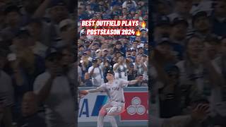 BEST OUTFIELD PLAYS POSTSEASON MLB 2024 🔥 shorts mlb baseball [upl. by Retsevel]