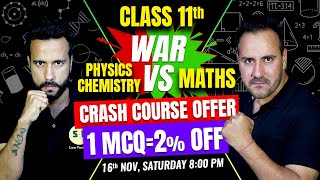 Class 11th Physics vs Maths MCQs War with Ashu Sir amp Ushank Sir  मौका है MEGA DISCOUNT जितने का [upl. by Tremaine]