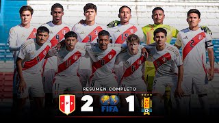 PERÚ VENCIÓ a URUGUAY con GOLAZOS de GUZMÁN y GOICOCHEA  PERÚ 21 URUGUAY  AMISTOSO SUB20 [upl. by Anglim]